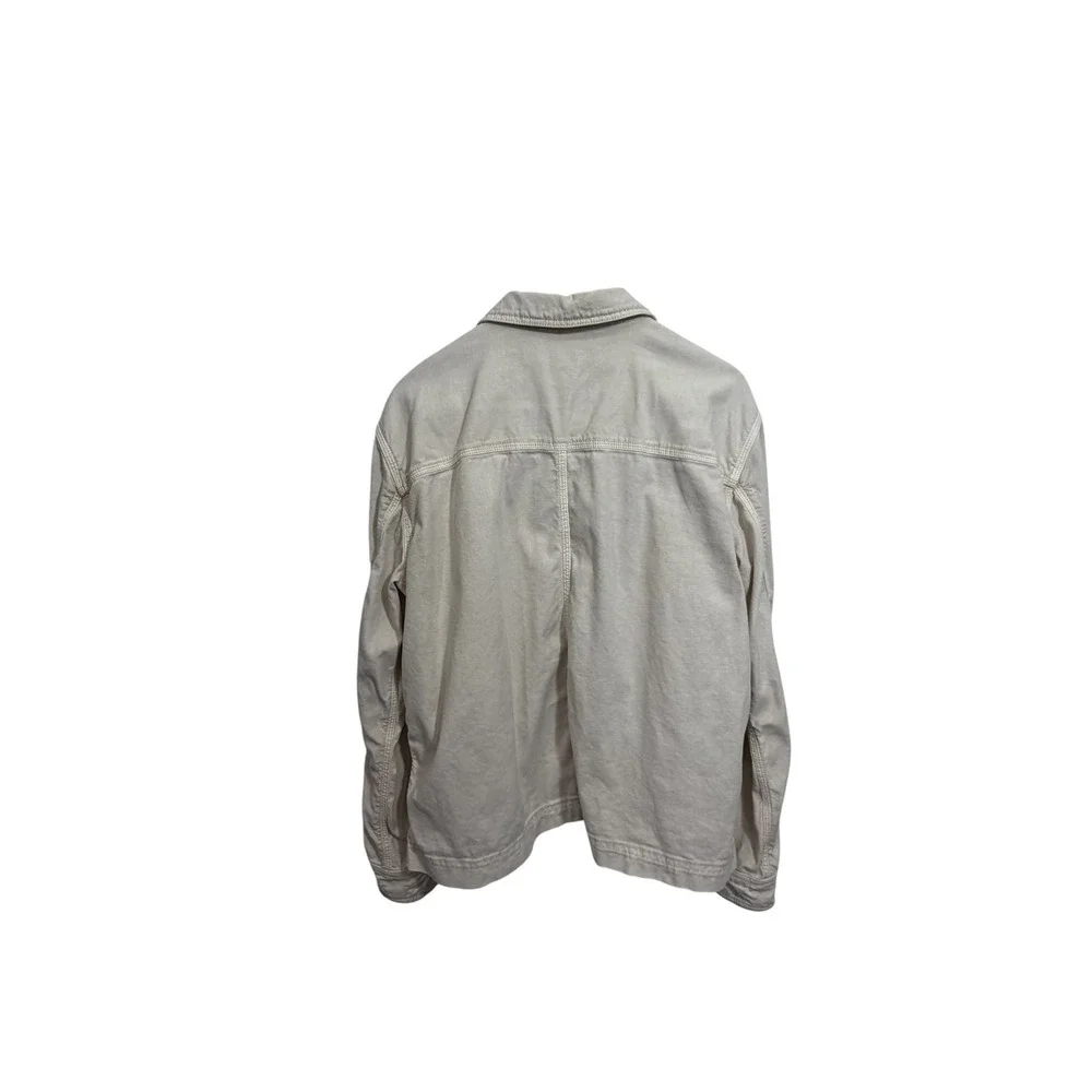 Gap Womens Cream Utility Chore Jacket Large Workwear‎ Cotton Blend